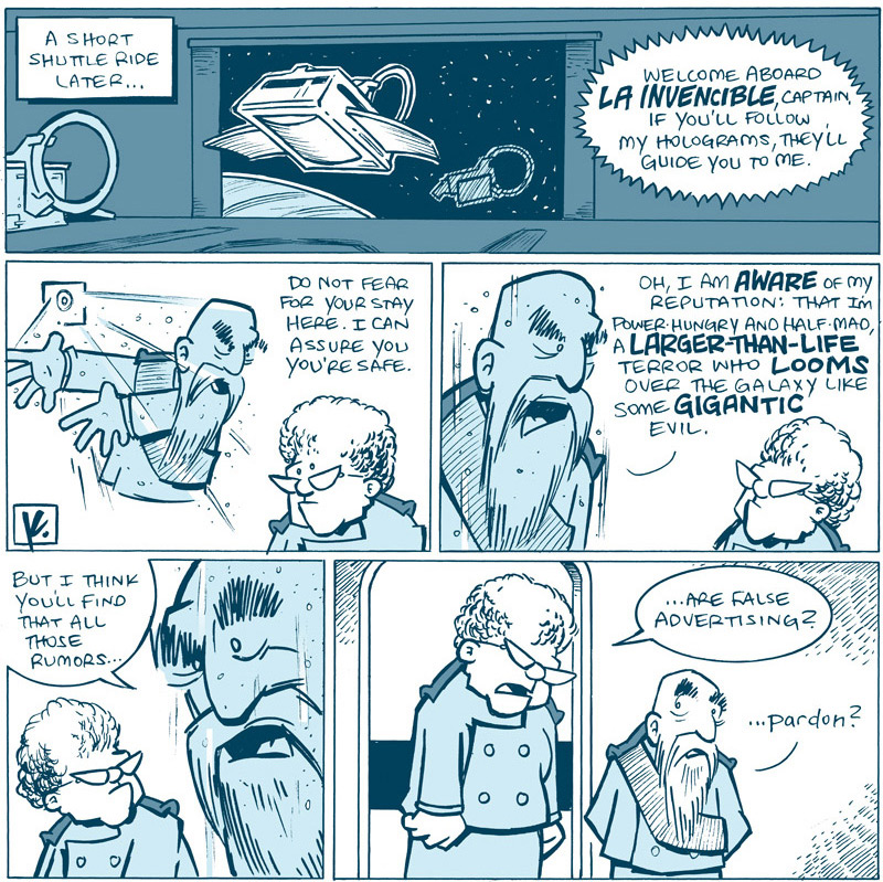 Illustration for article titled “Drive” is a goofy webcomic war over an interstellar engine